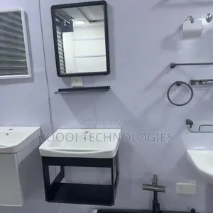 Cabinet Basin With Mirror and Tray