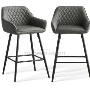 Bar Stools Set of 2( Pecca
)Grey