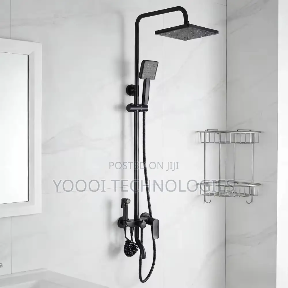 Glossy Black 4in 1 Shower Set
