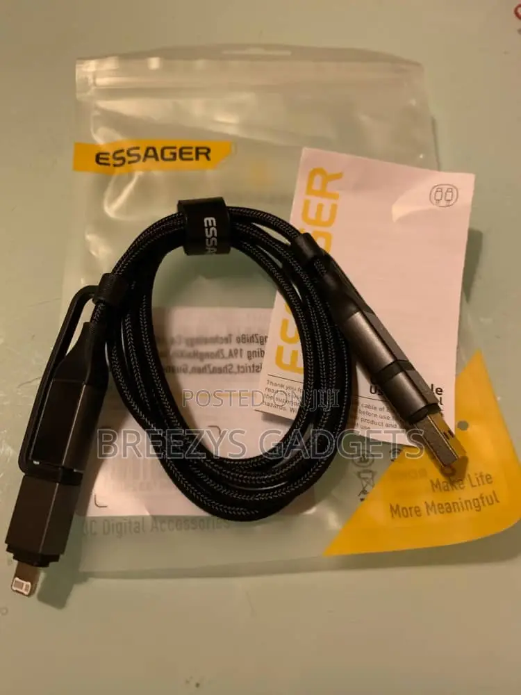 Essager 4 in 1 Digital Display Usb Cable Type C 100w Pd 2m Long