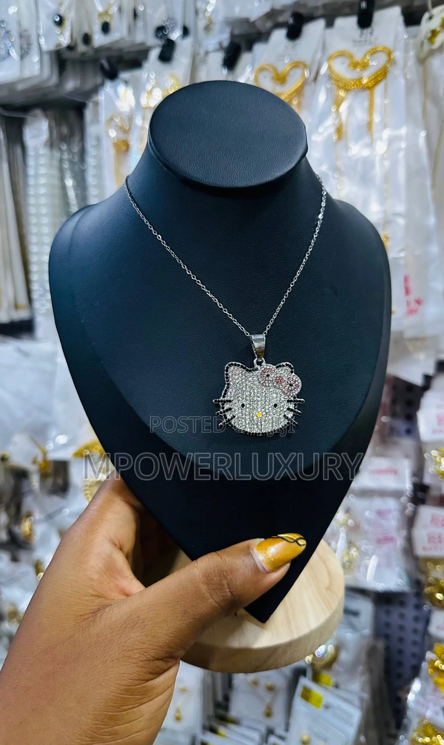 Hello Kitty Necklace Gold and Silver