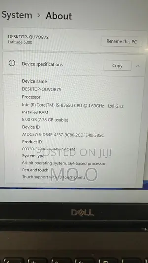 Laptop Dell Latitude 5300 8GB Intel Core i5 SSD 256GB