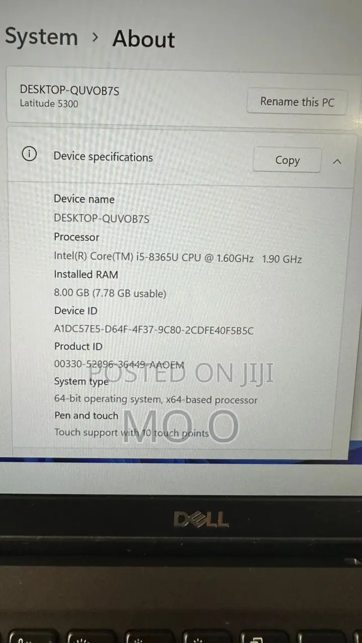 Laptop Dell Latitude 5300 8GB Intel Core i5 SSD 256GB