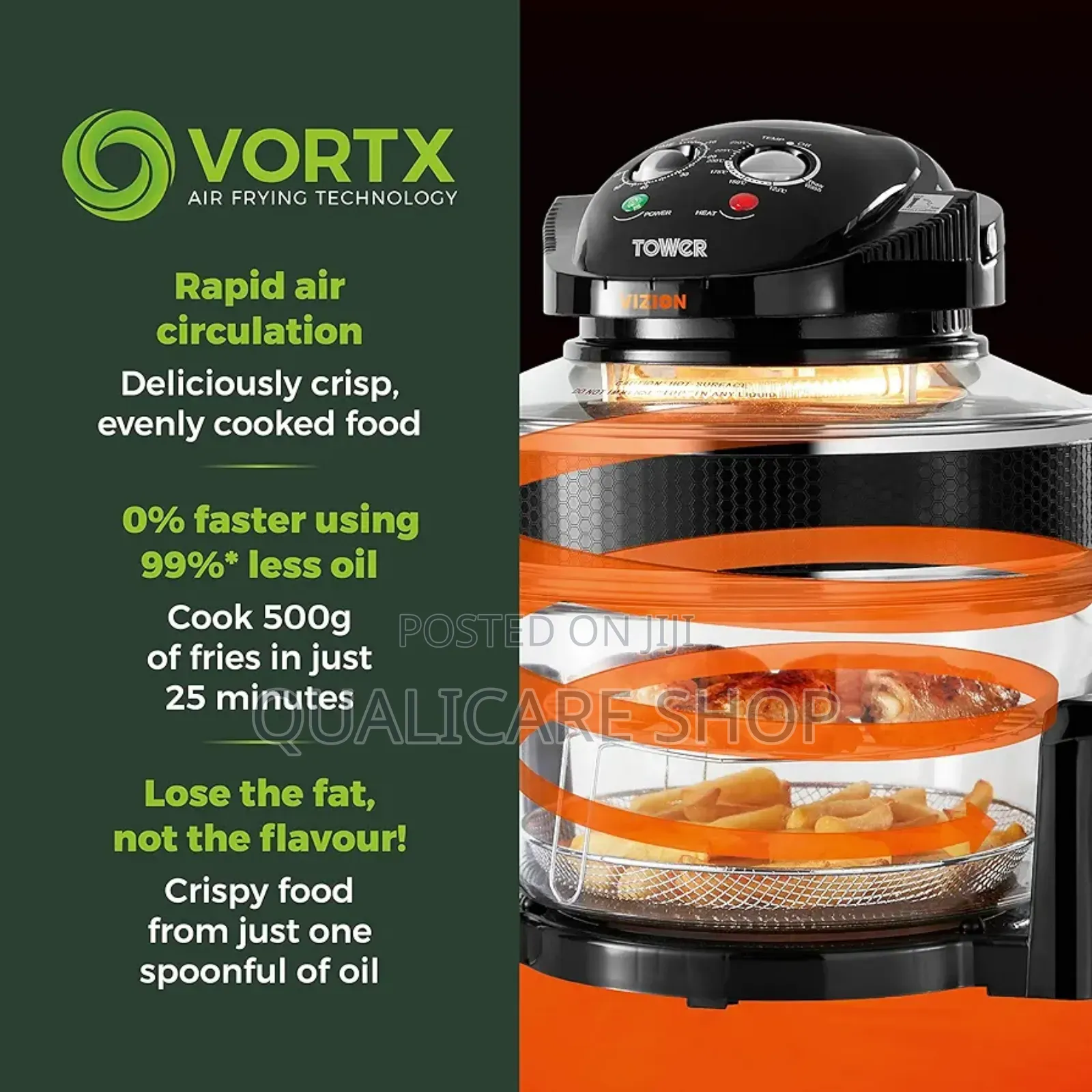 Halogen - Tower Vizion Halogen Low Fat Air Fryer 17 Litre Capacity