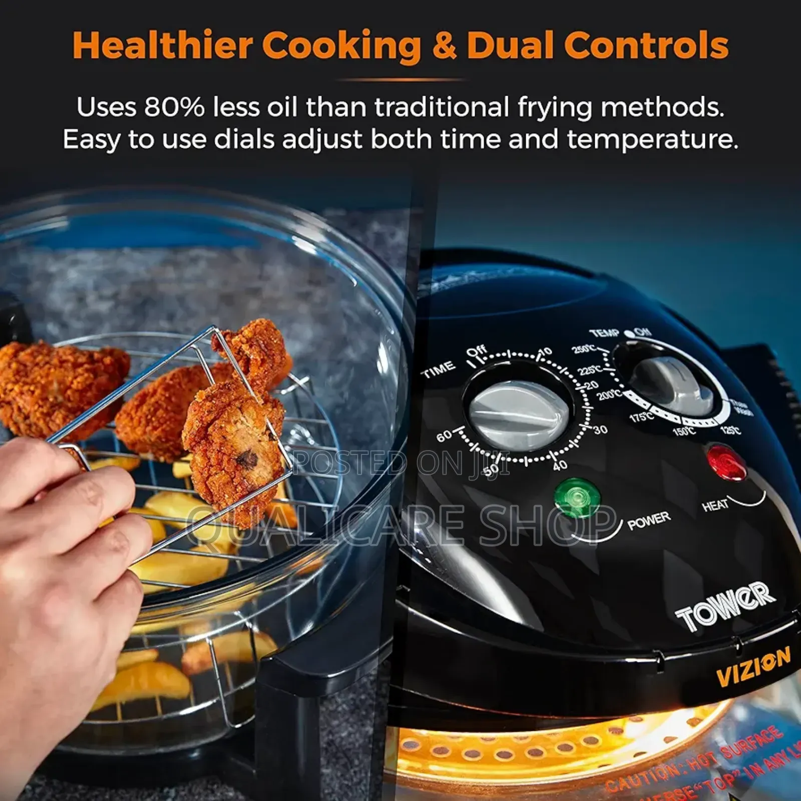 Halogen - Tower Vizion Halogen Low Fat Air Fryer 17 Litre Capacity