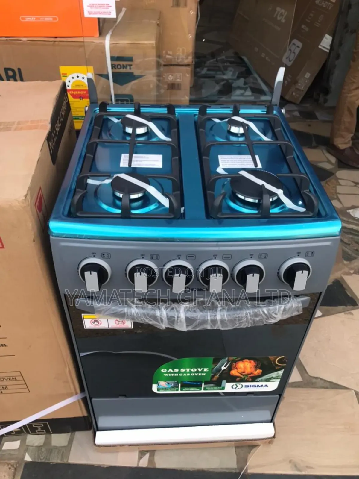 Sigma 50x50cm Automatic Ignition Gas Stove With Oven And Grill