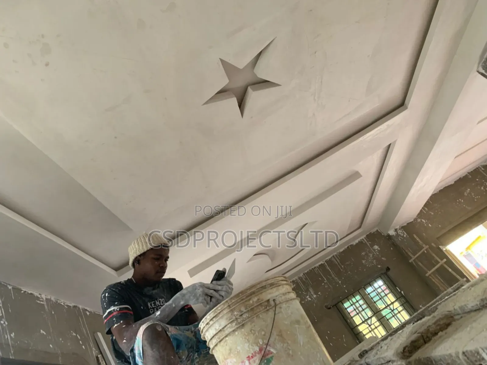 Pop Ceiling Painting,Wall Skimming,Tv Stand Design