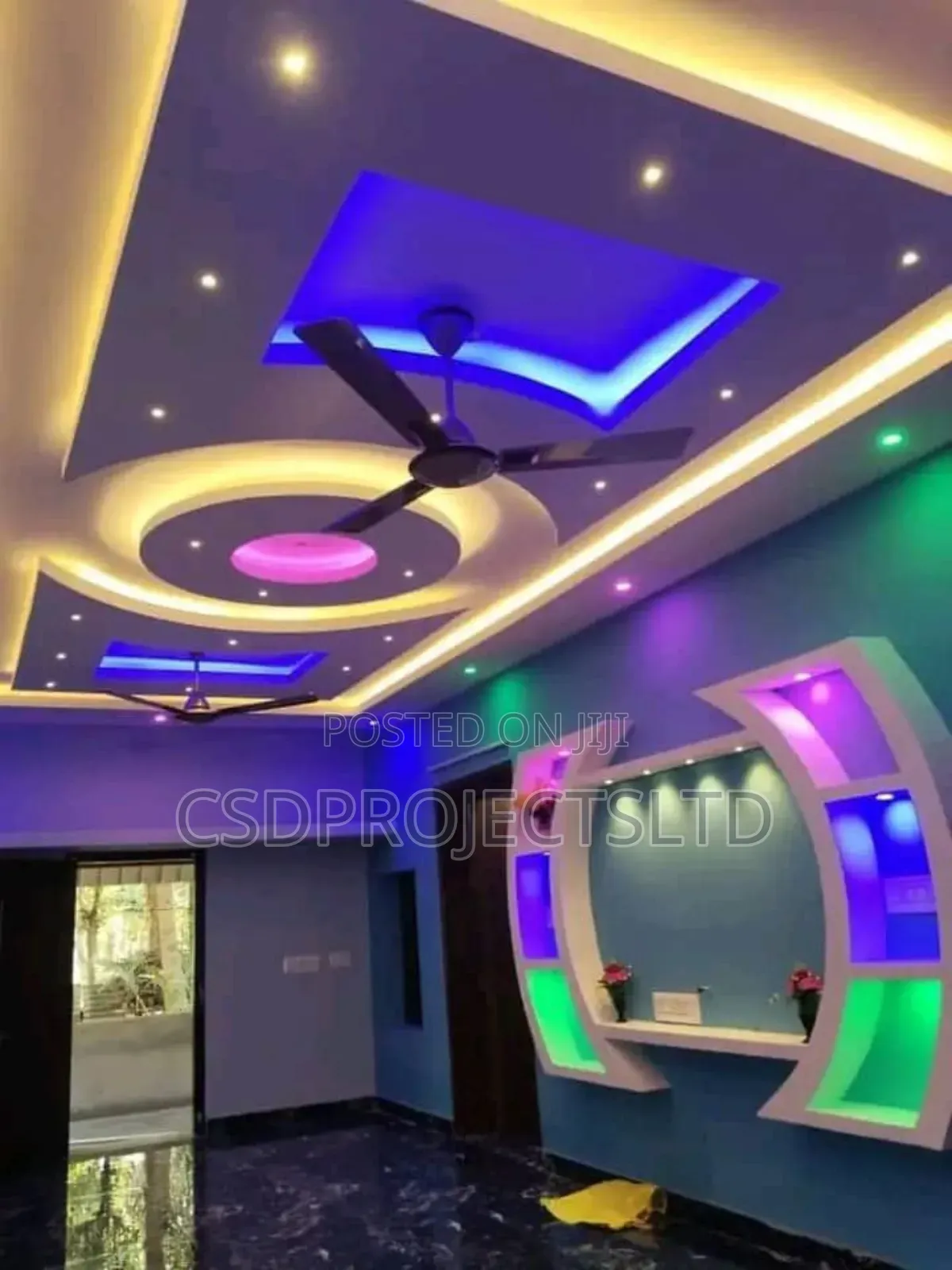 Pop Ceiling Painting,Wall Skimming,Tv Stand Design