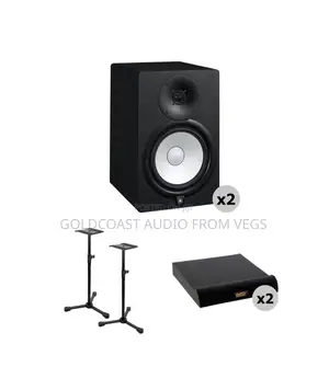 Yamaha Hs8i Powered Studio Monitors With Stands and Isolation Pads Kit