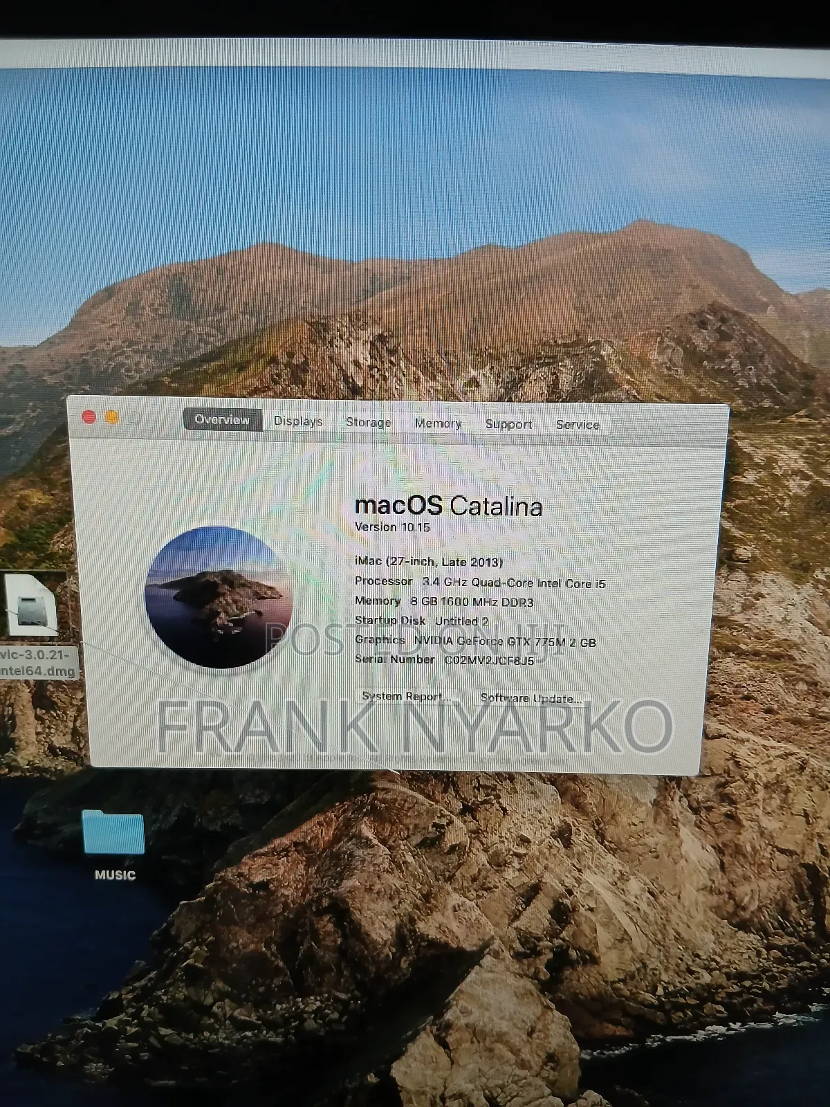 Desktop Computer Apple iMac 8GB Intel Core i5 SSD 1T