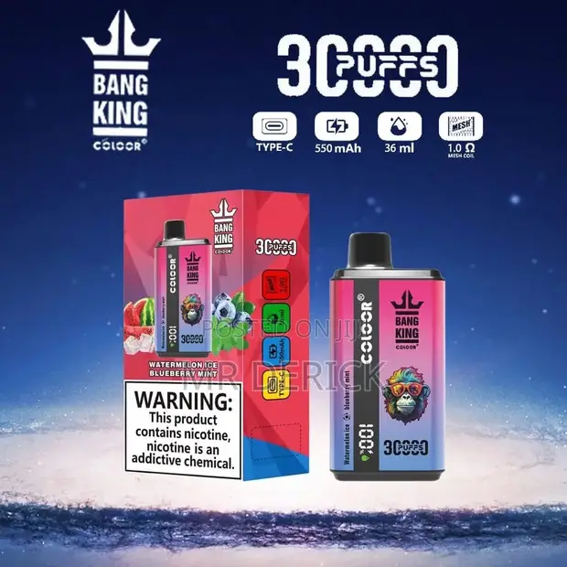 Bang King 30000 Puffs Disposable Vape, Rotating of 2 Different Flavors for  sale - Mr Derick  Price: GH 350 on Jiji.com.gh [Lapaz]