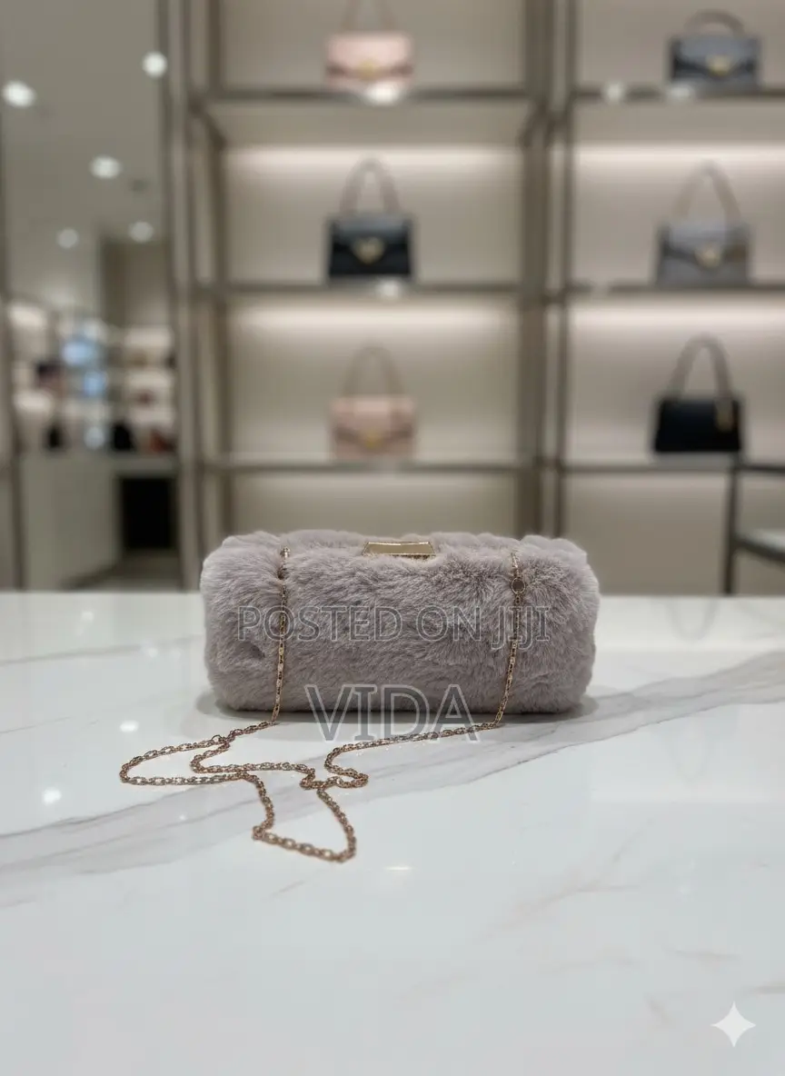 Luxury Faux-Fur Evening Clutch