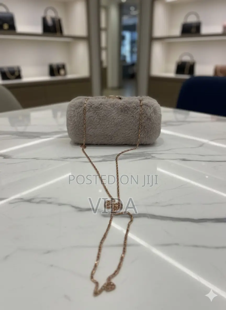 Luxury Faux-Fur Evening Clutch