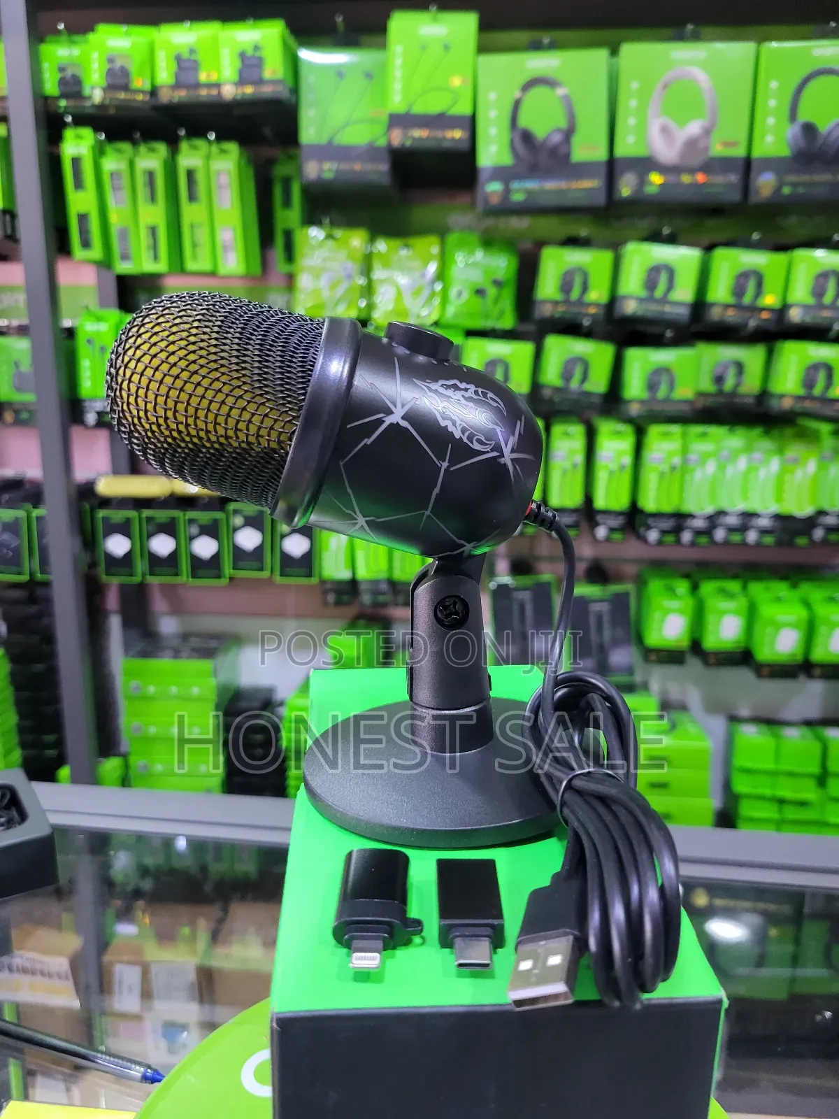 Plug and Play Usb With Type-C and Lightning Otg Condenser Mic