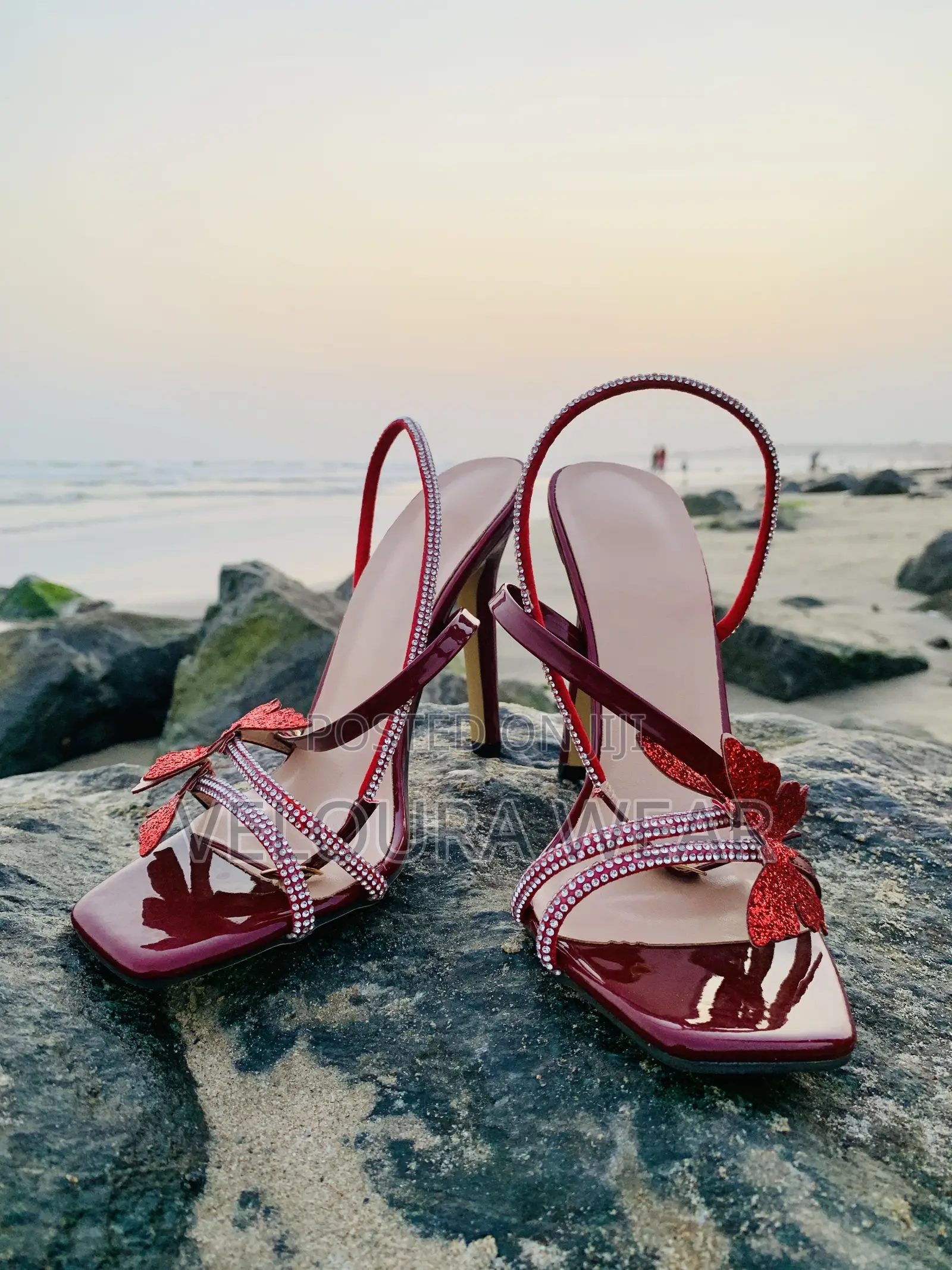 Red Butterfly Heels