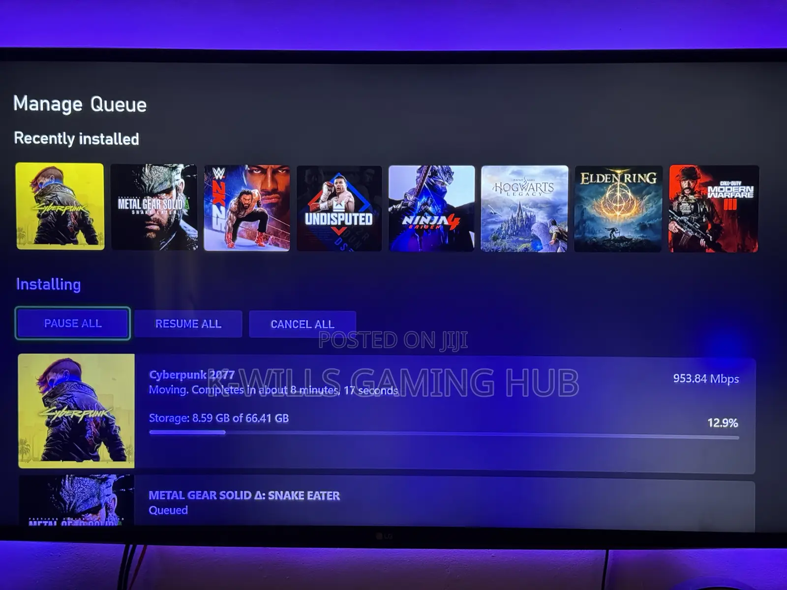 Xbox One/Series Games Installation