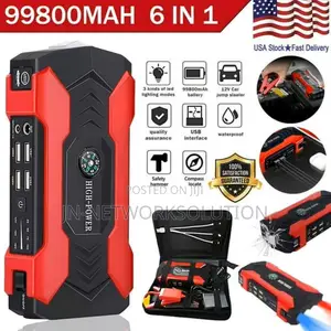 High Power Portable Car Jump Tyre Air Compressor - 99,800 Mah - 1000a