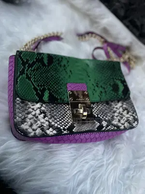 Aldo Colby Snake-Embossed Crossbody Bag.