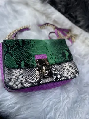 Aldo Colby Snake-Embossed Crossbody Bag.