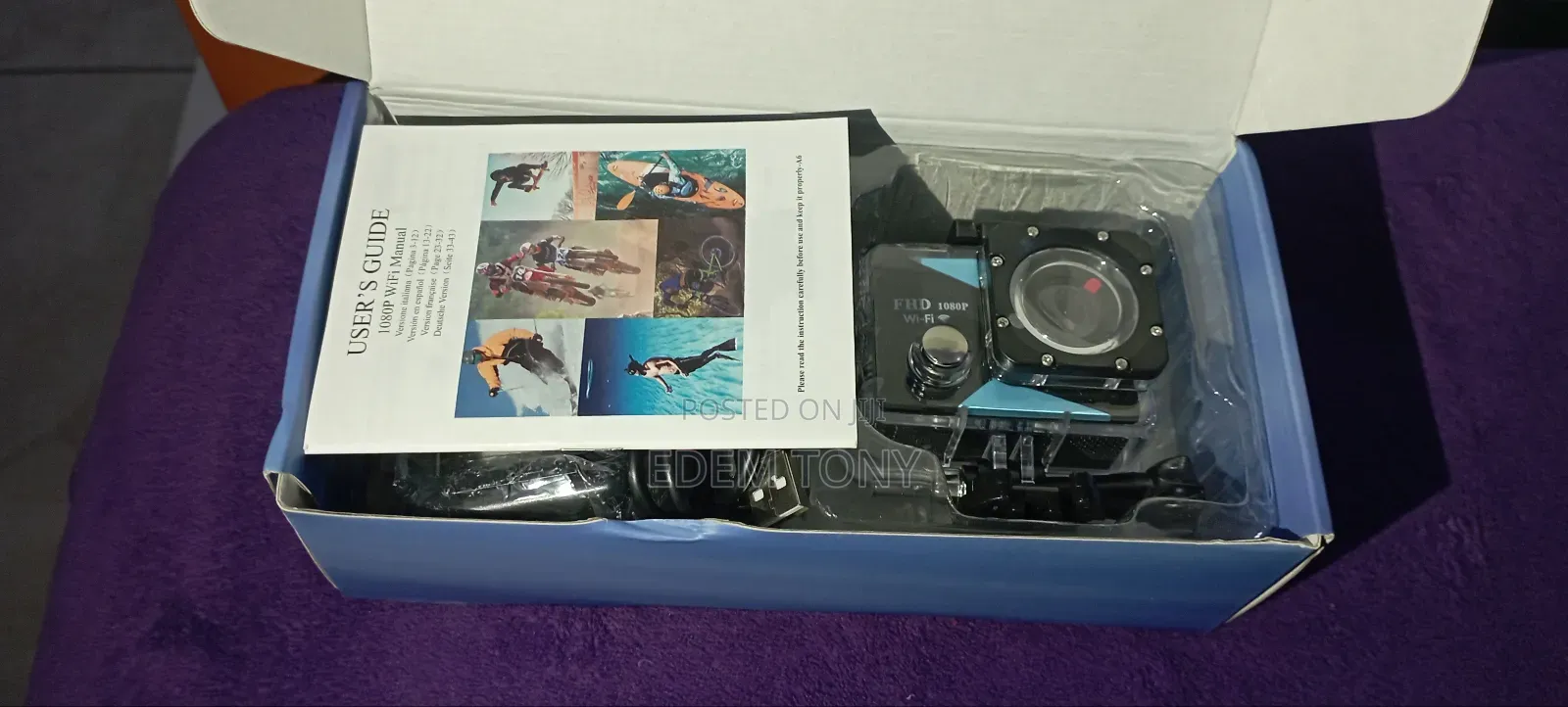 Jadfezy Action Camera FHD 1080p, 98ft/30m Underwater Waterproof