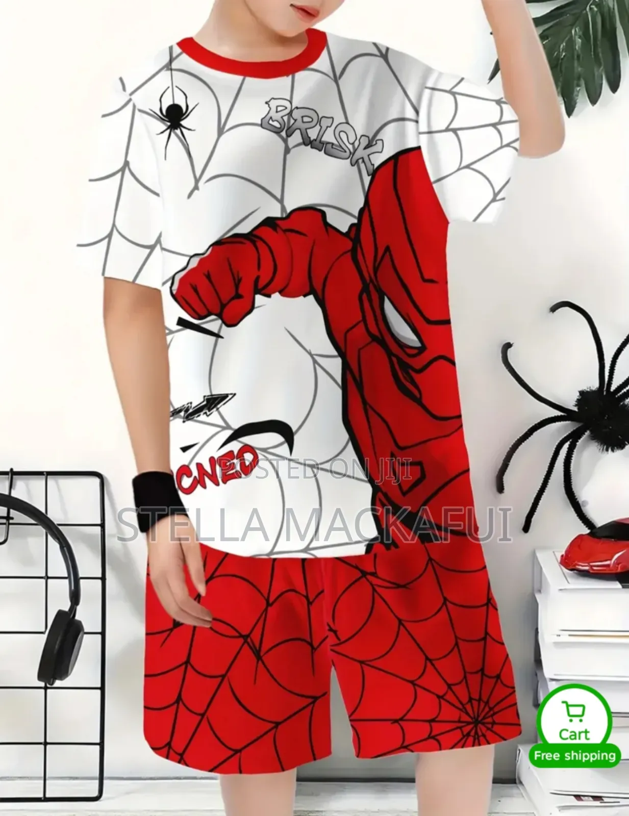 Spiderman Shirt With Short for 5-7yrs Only