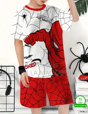 Spiderman Shirt With Short for 5-7yrs Only