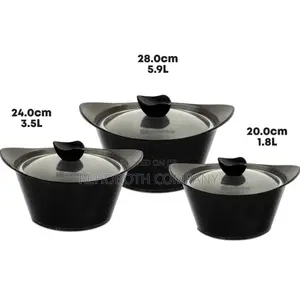 Sq Professional Caia Marbell Die-Cast Stockpot Non-Stick Coating 3pc