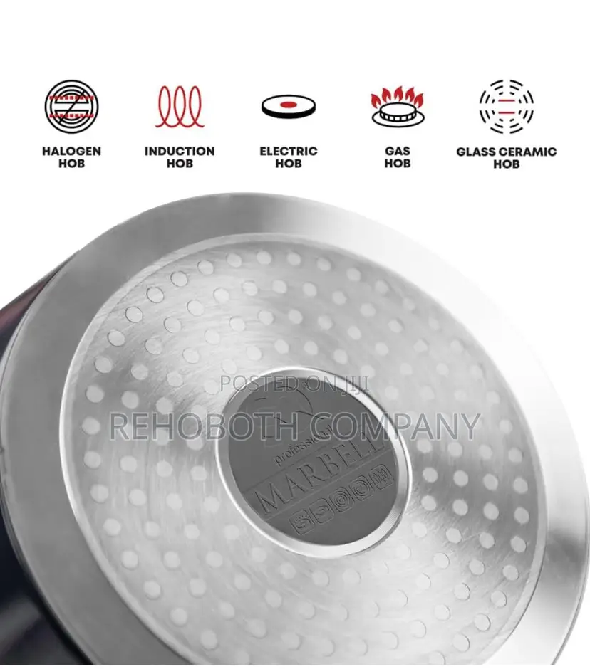 Sq Professional Caia Marbell Die-Cast Stockpot Non-Stick Coating 3pc