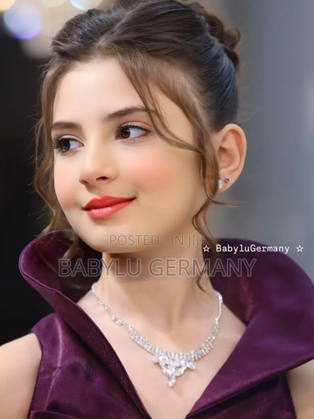 Luxury Turkish Purple Ball Gown With Accessories