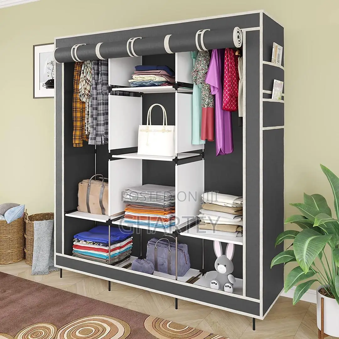 Foldable Portable 3 in 1 Material Wardrobe