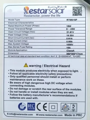 15w Poly Solar Panel