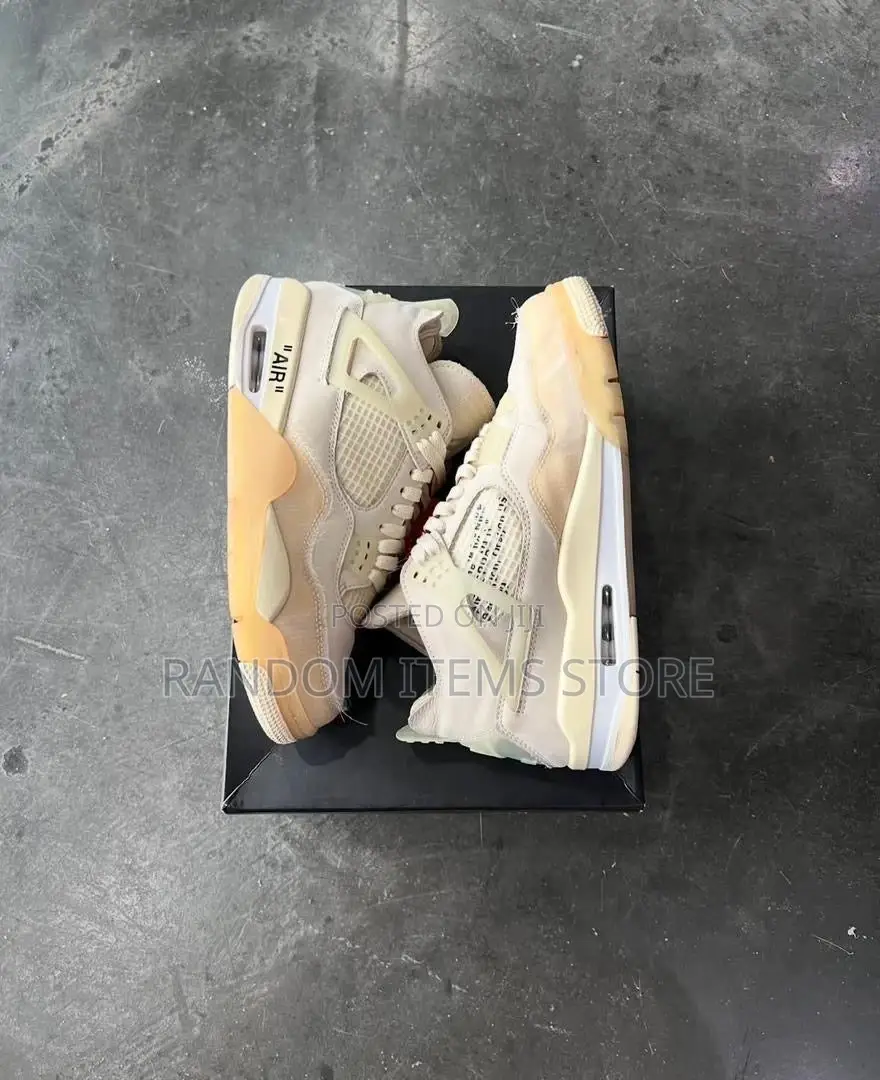 Jordan X Off-White Air Jordan 4 Retro Sp "Sail" Sneaker