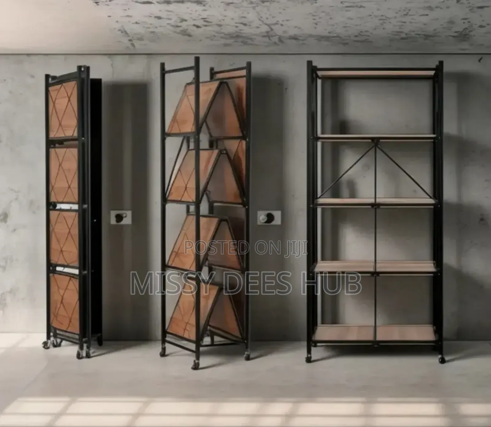 Wooden Shelves Foldable Rack