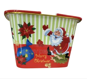 Christmas Themed Plastic Basket