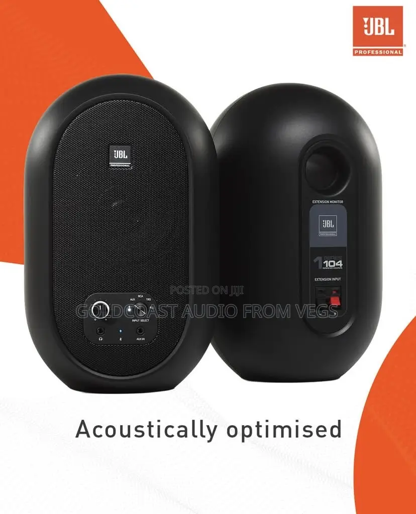 Jbl104-Bt Compact Studio Monitors With Bluetooth (Black Matte)