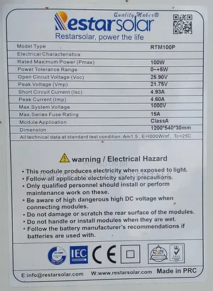 100watts Poly Solar Panel