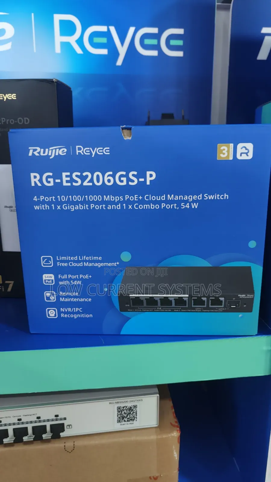 Ruijie Rg-Es206gs-P Poe+ Switch Cloud Managed 54w Gigabit Switch
