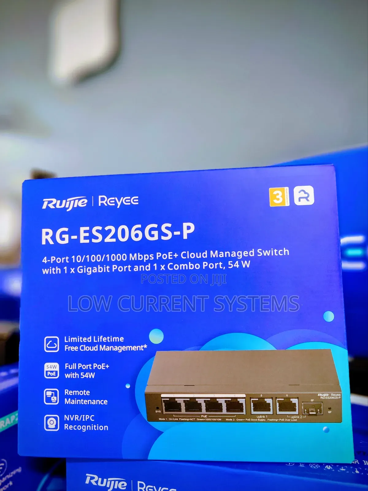 Ruijie Rg-Es206gs-P Poe+ Switch Cloud Managed 54w Gigabit Switch
