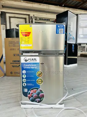 Pearl Pf-100-2b Ions Double Door Fridge Pearl Grey