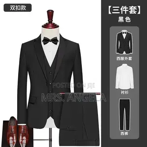 3 Piece Men’ S Black Suit