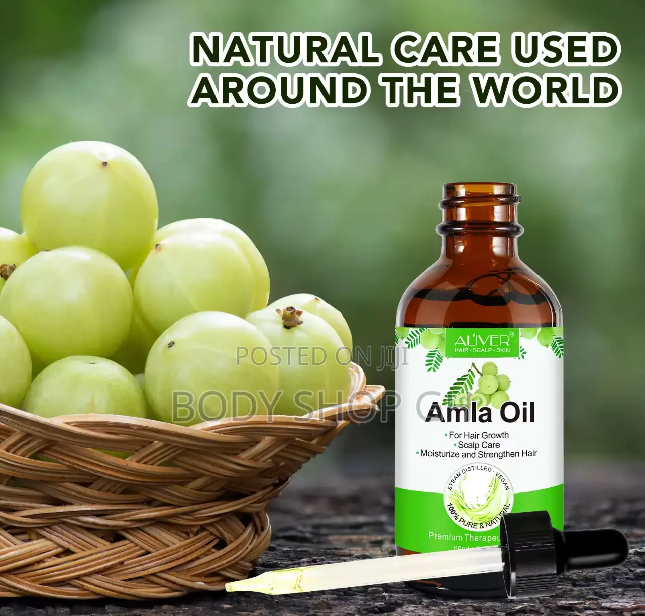 Organic Amla Oil for Scalp Serum - Strengthens Hair Follicles