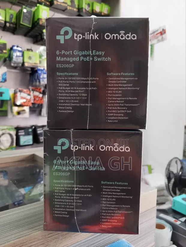 Tp Link Omada 6 Port Gigabit Easy Managed Poe+ Switch (Es206gp) 4