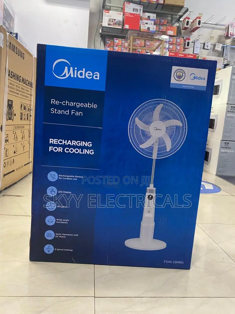 Fs45-23mrd 18” Midea Rechargeable Standing Fan