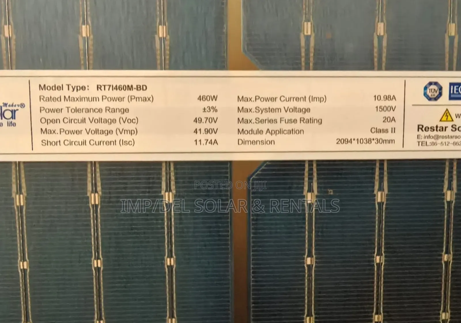 460w Bifacial Mono Half-Cut Solar Panel for Sale