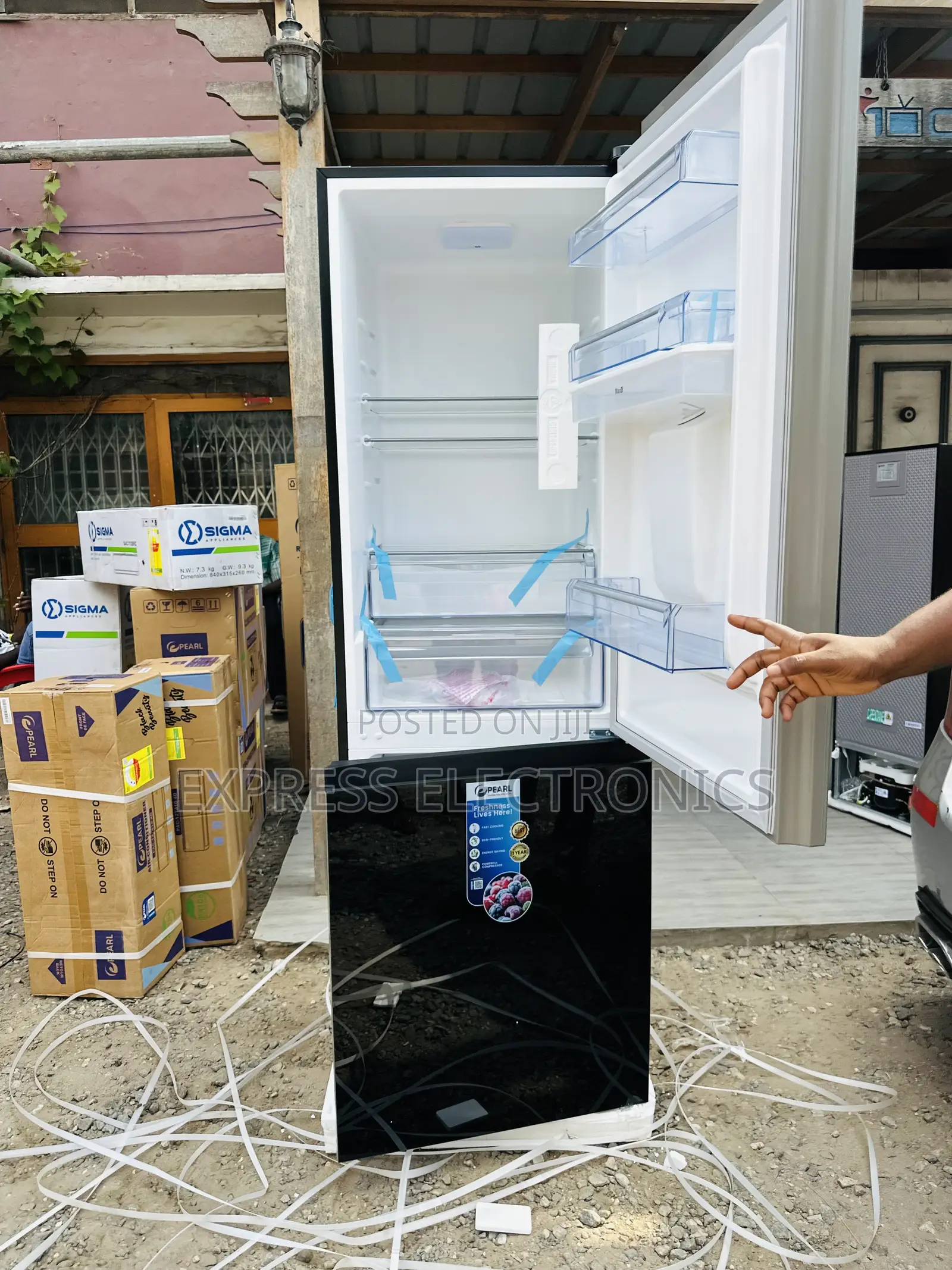 Newly Sealed in Box Pearl Pf-433bbgwd 309l Double Door Fridge