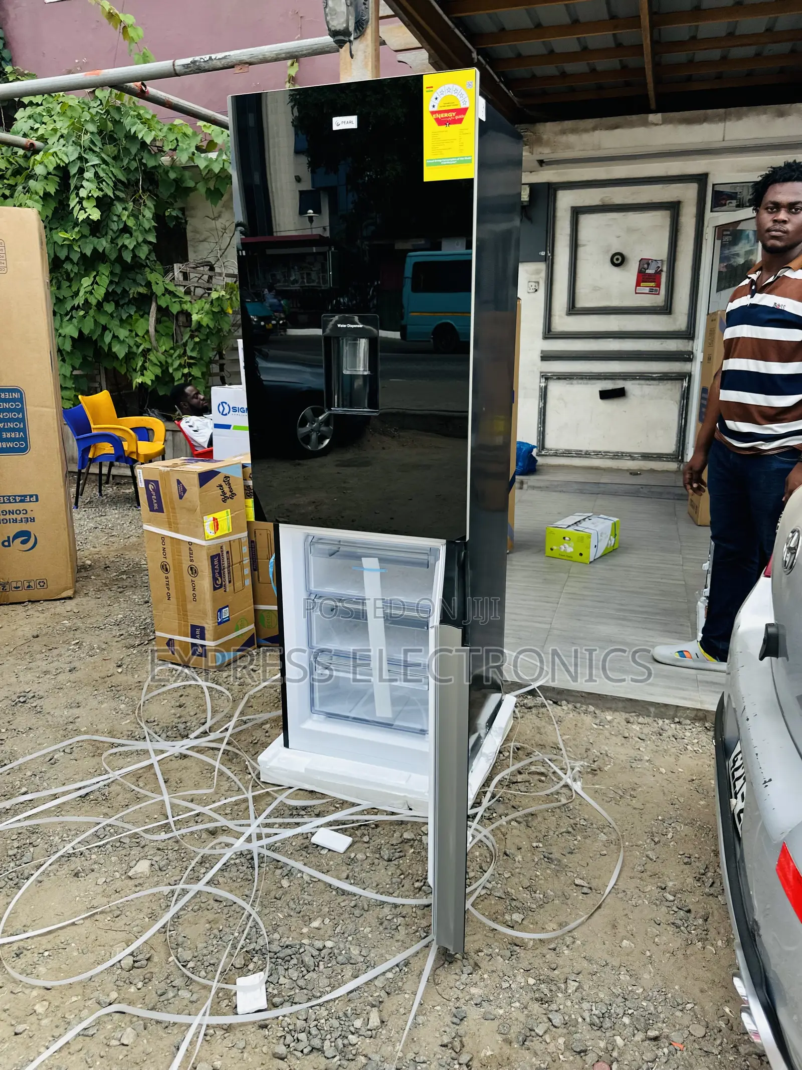 Available Now at Store Pearl Pf-433bbgwd Double Door Fridge