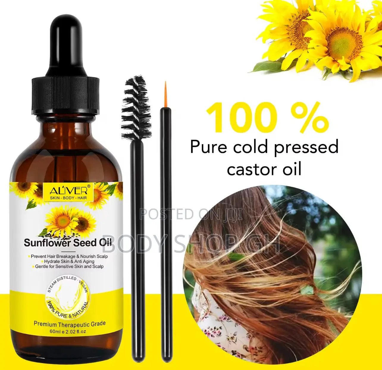 Organic Sunflower Seed Oil for Skin and Hair