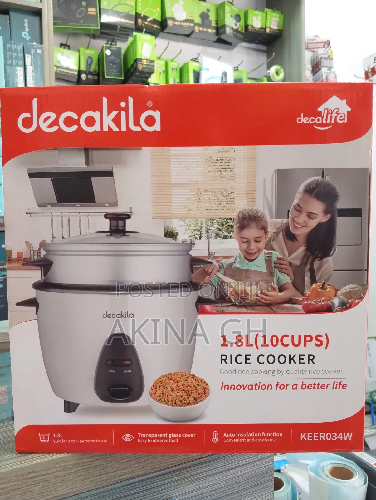 Decakila Rice Cooker 1.8l(10cups) Keerp24w