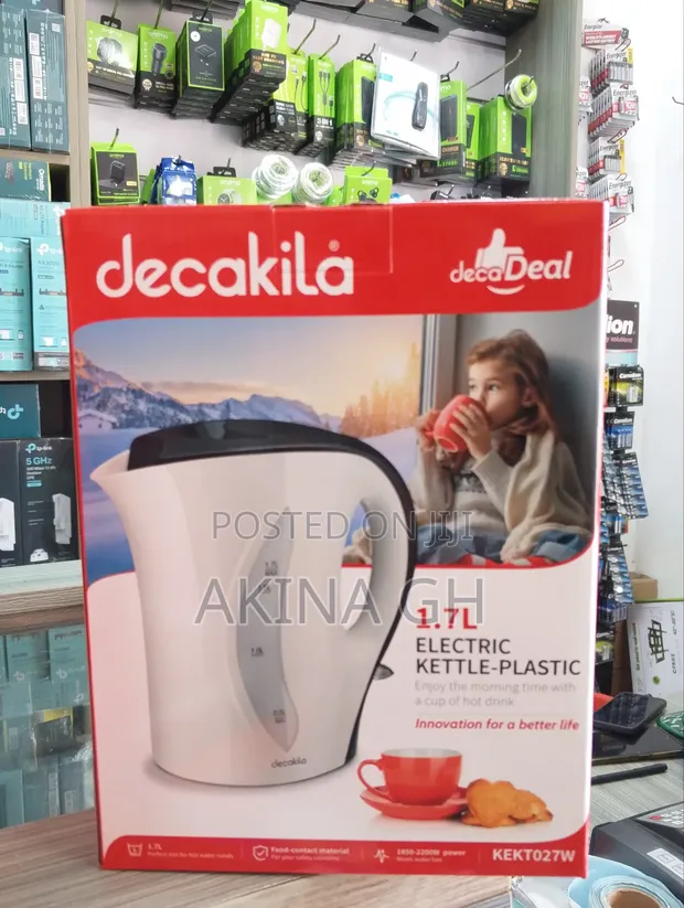 Decakila Electric Kettle-Plastic 1.7l (Kelt027w)
