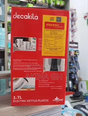 Decakila Electric Kettle-Plastic 1.7l (Kelt027w)